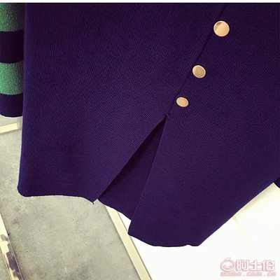 秋冬韩潮风尚 条纹毛衣套装引领经典女装新风尚